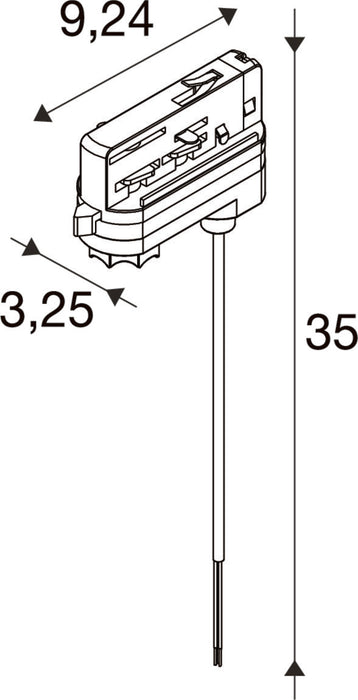 SLV 1011843 BATTEN INDUSTRY C+P, TRACK ADAPTER WH (MD12)