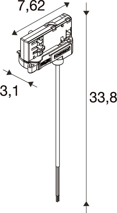 SLV 1011844 BATTEN INDUSTRY C+P, TRACK ADAPTER DALI WH (MD12)