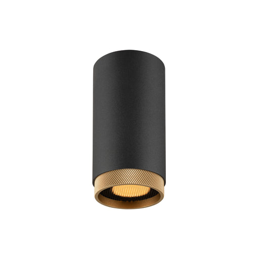 SLV 1011847 GRIP! L, CL, QPAR51, Surface-mounted ceiling luminaire, GU10, 1 x 6 W, black / gold-coloured (MD01)