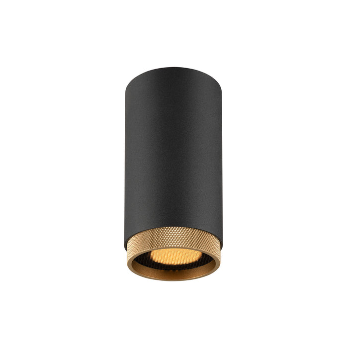 SLV 1011847 GRIP! L, CL, QPAR51, Surface-mounted ceiling luminaire, GU10, 1 x 6 W, black / gold-coloured (MD01)