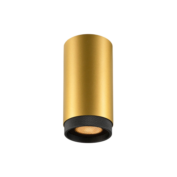 SLV 1011849 GRIP! L, CL, QPAR51, Surface-mounted ceiling luminaire, GU10, 1 x 6 W, gold / black (MD01)