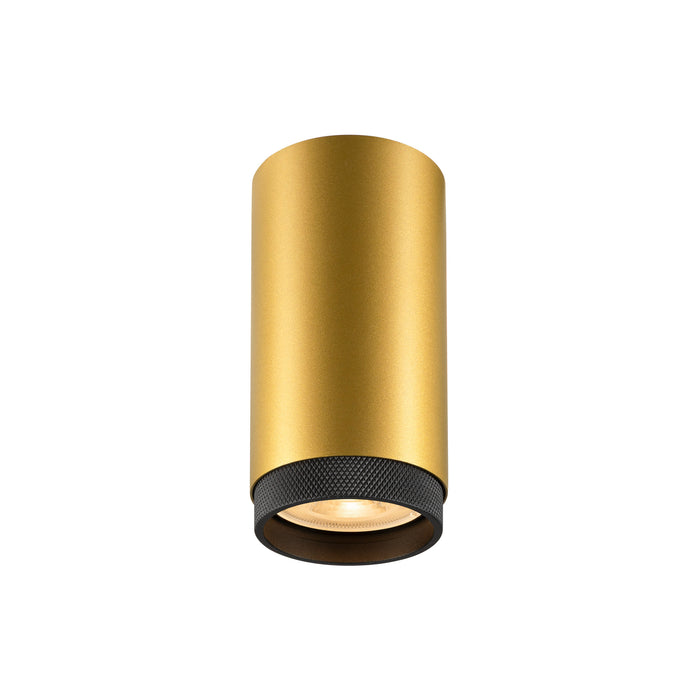 SLV 1011849 GRIP! L, CL, QPAR51, Surface-mounted ceiling luminaire, GU10, 1 x 6 W, gold / black (MD23)