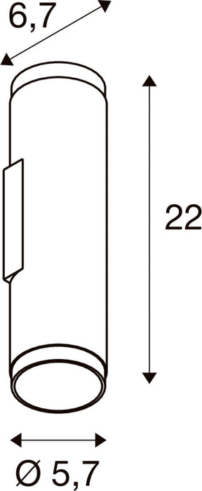 SLV 1011884 GRIP! L, Surface-mounted wall luminaire, UP/DOWN, QPAR51, 2 x 6 W, gold (MD12)
