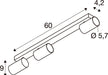 SLV 1011888 ENOLA 2.0 M, CL, TRIPPLE, QPAR51, LONG, ceiling surface-mounted luminaire, 3 x 10 W, white (MD12)