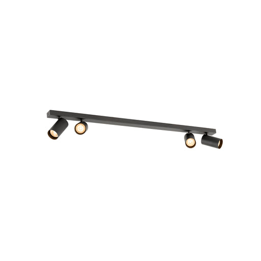 SLV 1011889 ENOLA 2.0 M, CL, QUAD, QPAR51, LONG, ceiling surface-mounted luminaire, 4 x 10 W, black (MD01)