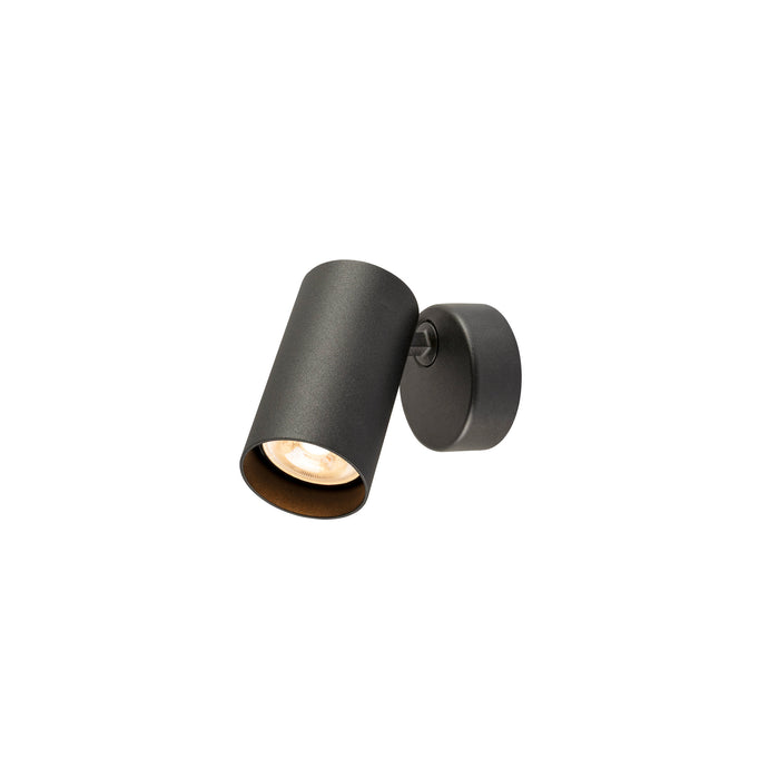 SLV 1011893 ENOLA 2.0 M, CW, SINGLE, QPAR51, round, wall and ceiling surface-mounted luminaire, 1 x 10 W, black (MD01)