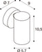 SLV 1011894 ENOLA 2.0 M, CW, SINGLE, QPAR51, round, wall and ceiling surface-mounted luminaire, 1 x 10 W, white (MD12)