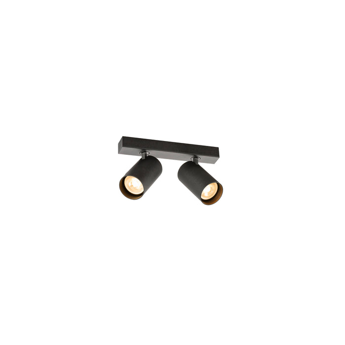 SLV 1011897 ENOLA 2.0 M, CL, DOUBLE, QPAR51, ceiling surface-mounted luminaire, 2 x 10 W, black (MD01)