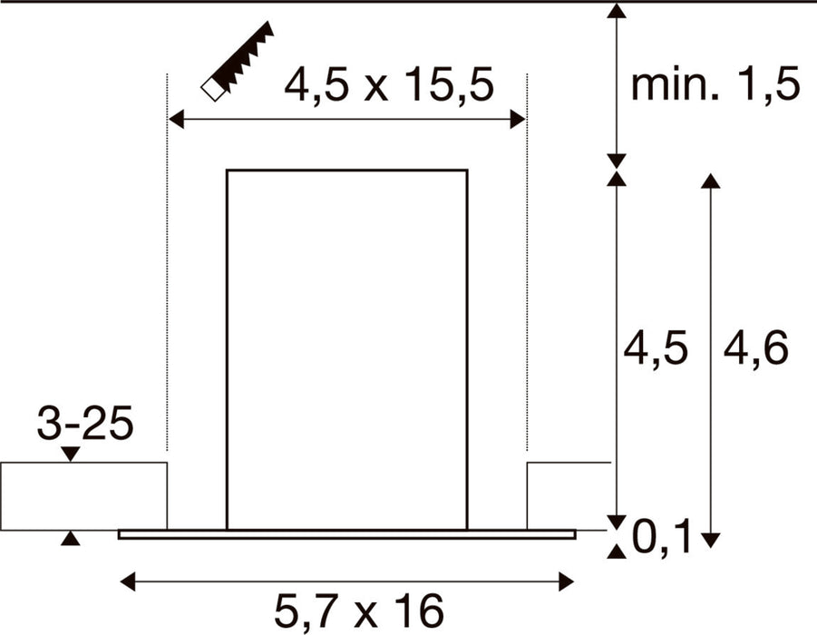 SLV 1011901 ENOLA 2.0 M, RL, DOUBLE, QPAR51, recessed ceiling luminaire, 2 x 10 W, black (MD12)
