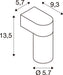 SLV 1011903 ENOLA 2.0 M, WL, SINGLE, QPAR51 Surface-mounted wall luminaire, GU10, 1 x 10 W, black (MD12)