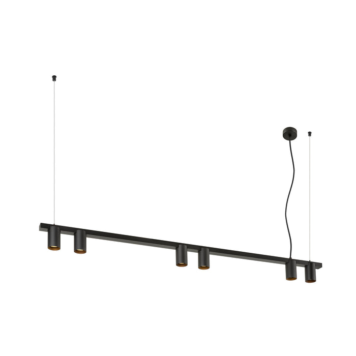 SLV 1011907 ENOLA 2.0 M, PD, SIX, LONG, QPAR51, pendant luminaire, 6 x 10 W, black (MD01)