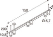 SLV 1011907 ENOLA 2.0 M, PD, SIX, LONG, QPAR51, pendant luminaire, 6 x 10 W, black (MD12)
