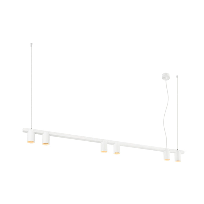 SLV 1011908 ENOLA 2.0 M, PD, SIX, LONG, QPAR51, pendant luminaire, 6 x 10 W, white (MD01)