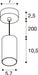 SLV 1011910 ENOLA 2.0 M, PD, SINGLE, QPAR51, pendant luminaire, 1 x 10 W, white (MD12)
