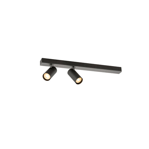 SLV 1011911 ENOLA 2.0 S, CL, DOUBLE, GU10 MINI, PAR11, LONG, Surface-mounted ceiling luminaire, 2 x 5 W, black (MD01)