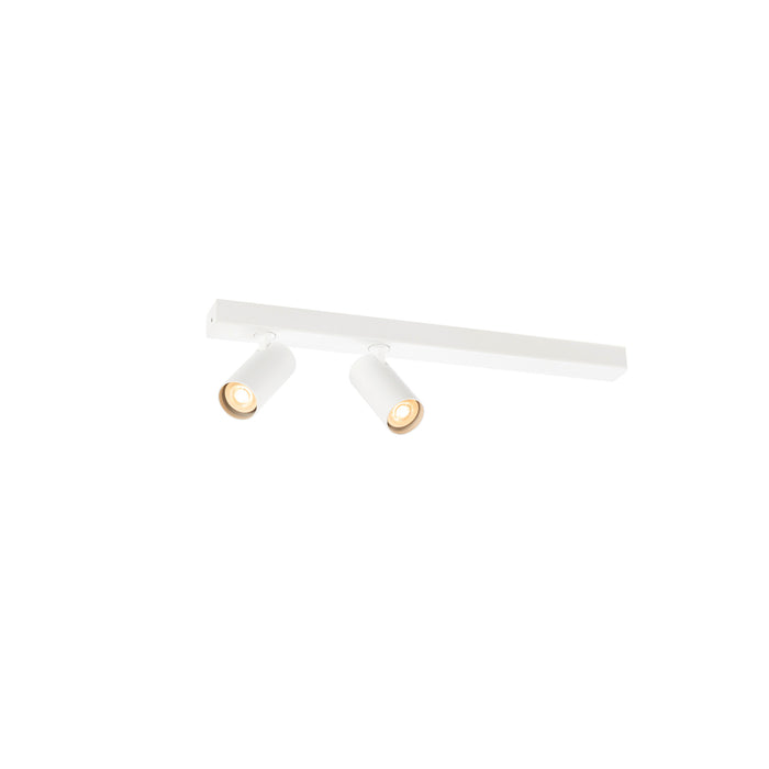 SLV 1011912 ENOLA 2.0 S, CL, DOUBLE, GU10 MINI, PAR11, LONG, Surface-mounted ceiling luminaire, 2 x 5 W, white (MD01)