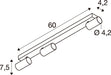 SLV 1011913 ENOLA 2.0 S, CL, TRIPPLE, GU10 MINI, PAR11, LONG, Surface-mounted ceiling luminaire, 3 x 5 W, black (MD12)