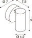 SLV 1011916 ENOLA 2.0 S, CW, SINGLE, GU10 MINI, PAR11, round, Surface-mounted wall and ceiling luminaire, 1 x 5 W, white (MD12)