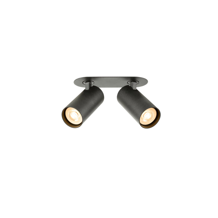 SLV 1011921 ENOLA 2.0 S, RL, DOUBLE, GU10 MINI, PAR11, Recessed ceiling luminaire, 2 x 5 W, black (MD01)