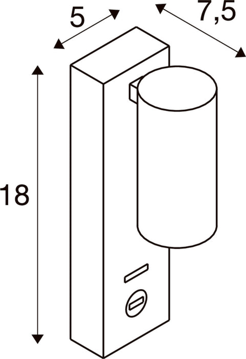 SLV 1011924 ENOLA 2.0 S, WL, SINGLE, GU10 MINI, PAR11, BEDSIDE, USB C, Surface-mounted wall luminaire, 1 x 5 W, white (MD12)