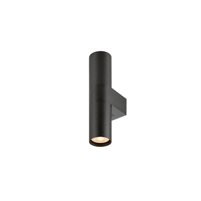 SLV 1011927 ENOLA 2.0 S, WL, DOUBLE, GU10 MINI, PAR11, Surface-mounted wall luminaire, 2 x 5 W, black (MD01)