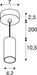 SLV 1011930 ENOLA 2.0 S, PD, SINGLE, GU10 MINI, PAR11, Pendant luminaire, 1 x 5 W, white (MD12)
