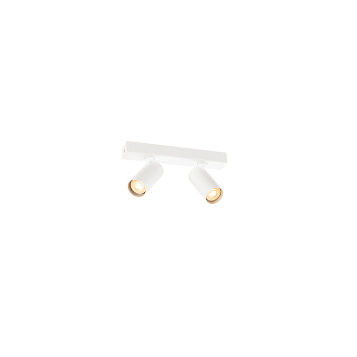 SLV 1011932 ENOLA 2.0 S, CL, DOUBLE, GU10 MINI, PAR11, Surface-mounted ceiling luminaire, 2 x 5 W, white (MD01)