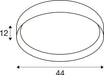 SLV 1011995 OVANA 44, CL, LED, PHASE, CCT, surface-mounted ceiling luminaire, 2700/3000/4000 K, 14 W, 115°, black (MD12)