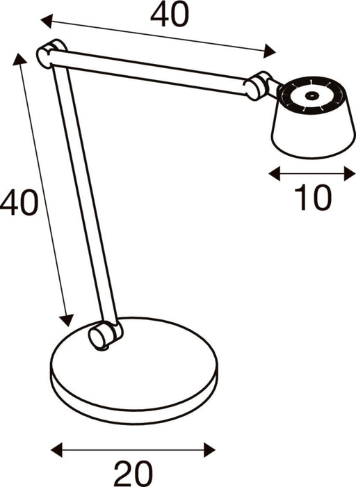 SLV 1012005 MECANICA 2.0, TL, LED, CCT, Table Lamp, 2700/4000/6500 K, 9 W, Touch, beige (MD12)