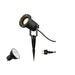 SLV 1012006 BIG NAUTILUS LAMP SET, SPIKE, ground spike luminaire, incl. PAR16 GU10, PHASE, 2700 K, 150 cm connection cable, IP44/IP65, black (MD01)