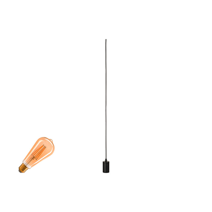 SLV 1012025 FITU LAMP SET, PD, 1~ pendant luminaire, E27, 2500 K, PHASE, 320°, black (MD01)