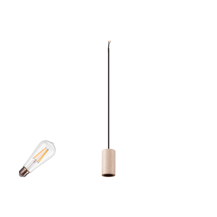 SLV 1012030 FITU LAMP SET, PD, STONE, 1~ pendant luminaire, E27, 2700 K, PHASE, 320°, beige (MD01)