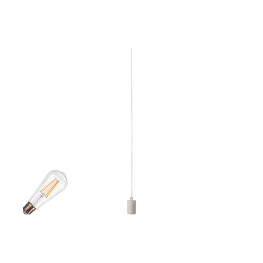 SLV 1012022 FITU LAMP SET, PD, CEILING ROSE, pendant luminaire, E27, 2700 K, PHASE, 320°, white (MD01)