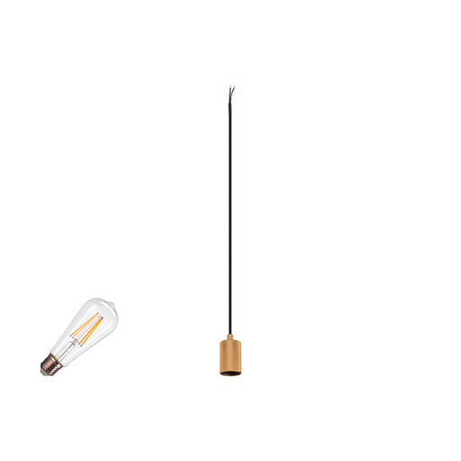SLV 1012024 FITU LAMP SET, PD, RIBBED, CEILING ROSE, pendant luminaire, E27, 2700 K, PHASE, 320°, gold (MD01)