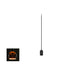 SLV 1012111 FITU LAMP SET, PD, RIBBED, INCL. E27 LAMP AND 3-PHASE ADAPTER, 3~ pendant luminaire, pendant: 500 cm, 1900 K, Globe 125, 1 x 15 W, 6 W, 330°, black (MD01)