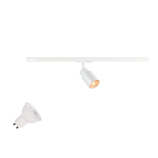 SLV 1012048 PURI 2.0 LAMP SET, Tube, 1~ Spot, INCL. PAR16 GU10, 2700 K, GU10, 1 x 6 W, PHASE, 38°, white (MD01)
