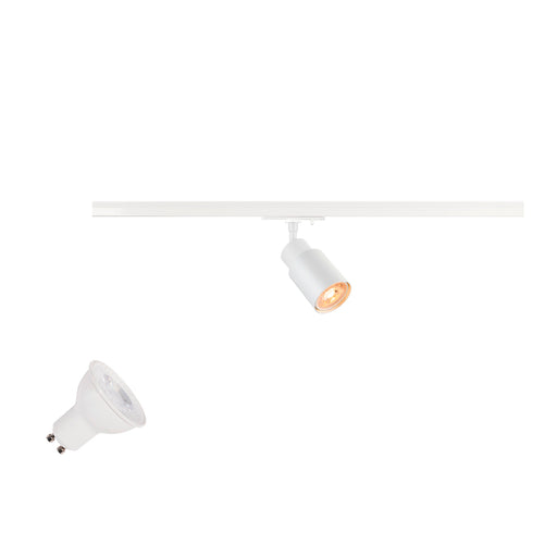 SLV 1012049 PURI 2.0 LAMP SET, Tube, 1~ Spot, INCL. PAR16 GU10, 3000 K, GU10, 1 x 6 W, PHASE, 38°, white (MD01)