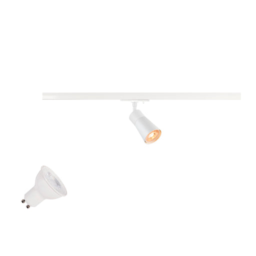 SLV 1012056 PURI 2.0 LAMP SET, Cone, 1~ Spot, INCL. PAR16 GU10, 3000 K, GU10, 1 x 6 W, PHASE, 38°, white (MD01)