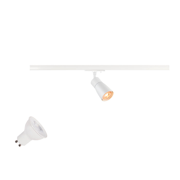 SLV 1012065 PURI 2.0 LAMP SET, Dome, 1~ Spot, INCL. PAR16 GU10, 2700 K, GU10, 1 x 6 W, PHASE, 38°, white (MD01)