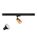 SLV 1012070 PURI 2.0 LAMP SET, Tube, 3~ Spot, INCL. PAR16 GU10, 3000 K, GU10, 1 x 6 W, PHASE, 38°, black / gold-colored (MD01)