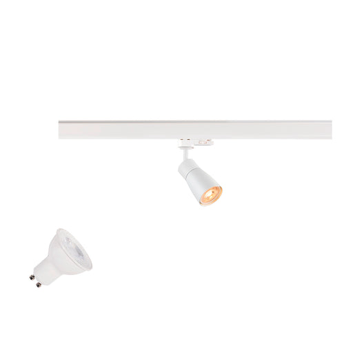 SLV 1012084 PURI 2.0 LAMP SET, Dome, 3~ Spot, INCL. PAR16 GU10, 3000 K, GU10, 1 x 6 W, PHASE, 38°, white (MD01)