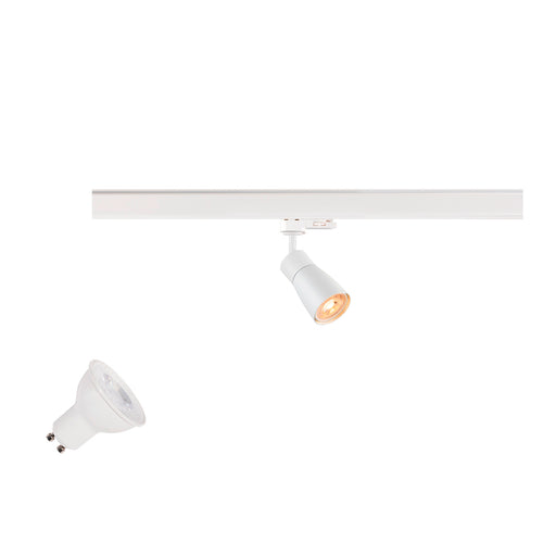 SLV 1012085 PURI 2.0 LAMP SET, Dome, 3~ Spot, INCL. PAR16 GU10, 2700 K, GU10, 1 x 6 W, PHASE, 38°, white (MD01)