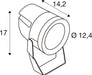 SLV 1012117 PL-BEAM PRO S, SP, DALI, ASYMMETRIC, wall and ceiling surface-mounted luminaire, 2700 K, 12 W, 25°, anthracite (MD12)
