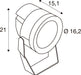 SLV 1012122 PL-BEAM PRO M, SP, DALI, wall and ceiling surface-mounted luminaire, 2200 K, 26 W, 64°, anthracite (MD12)
