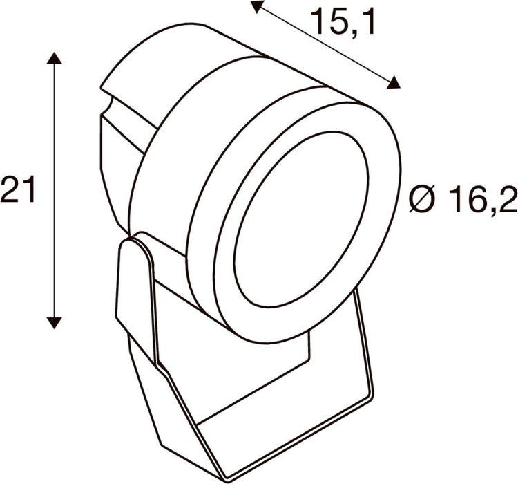 SLV 1012123 PL-BEAM PRO M, SP, DALI, ASYMMETRIC, wall and ceiling surface-mounted luminaire, 2700 K, 26 W, 25°, anthracite (MD12)