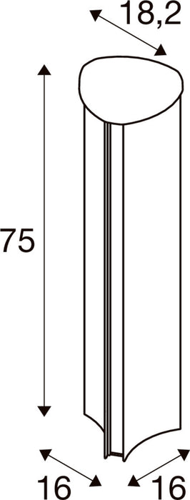 SLV 1012138 ALEGRIA 75, POLE, TRIAC, floor lamp, IP65, 2200 K / 2700 K, 30 W, anthracite (MD12)