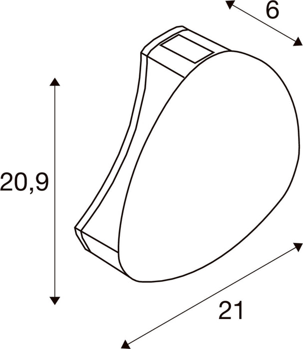 SLV 1012140 ALEGRIA, WL, TRIAC, surface-mounted wall luminaire, 2200 K / 2700 K, 9 W, anthracite (MD12)