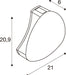 SLV 1012140 ALEGRIA, WL, TRIAC, surface-mounted wall luminaire, 2200 K / 2700 K, 9 W, anthracite (MD12)
