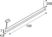 SLV 1012158 GLENOS 2.0, PD, 1.5M, DALI, UGR19, Pendant luminaire, Pendant length: 200 cm, 3000 K, 46 W, 80°, white (MD12)