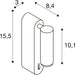 SLV 1012178 GRIP! S, WL, ON/OFF SWITCH, wall-mounted luminaire, 2700 K, 4.6 W, 29°, white / black (MD12)